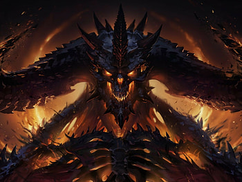 Diablo III dragon flames, Gaming artistry, Ainol Novo 9 Spark, Mobile magic HD wallpaper