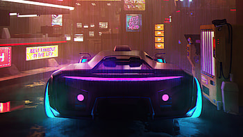 Neon Street Scifi Vehicle , neon, scifi, artist, artwork, digital-art HD wallpaper