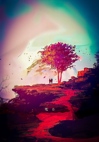 Scenery or paisaje, animated, Illenium HD phone wallpaper