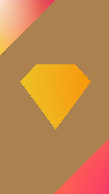 Crystal 6, orange, symmetry HD phone wallpaper