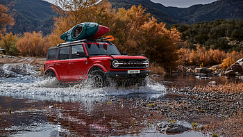 Red, Ford, Bronco, 4-Door Outer, Banks, 2022 Cars HD wallpaper