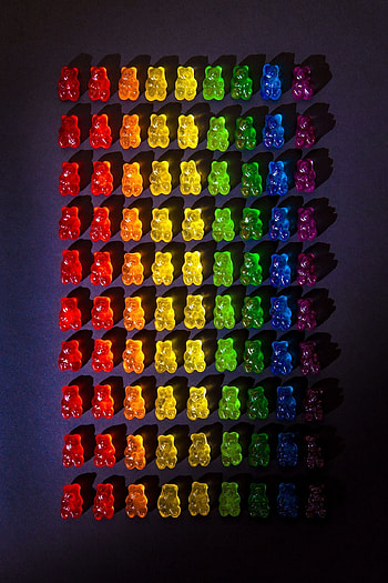 Rainbow, Gummy Bears HD phone wallpaper
