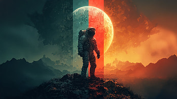 Astronaut Destiny Walking The Unknown, astronaut, destiny, artist, artwork, art, digital-art, ai HD wallpaper