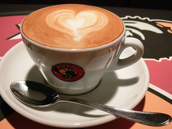 Cappuccino Heart, table, cappuccino, cup, heart, spoon HD wallpaper
