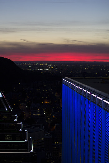 Cities, Architecture, Building, View From Above, Dark, Night City HD phone wallpaper