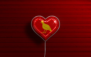I Love Aunis, , realistic balloons, red wooden background, Day of Aunis, french provinces, flag of Aunis, France, balloon with flag, Provinces of France, Aunis flag, Aunis HD wallpaper