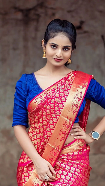 Ananya nagalla, telugu actress, saree lover, sexy gorgeous, beautiful HD phone wallpaper