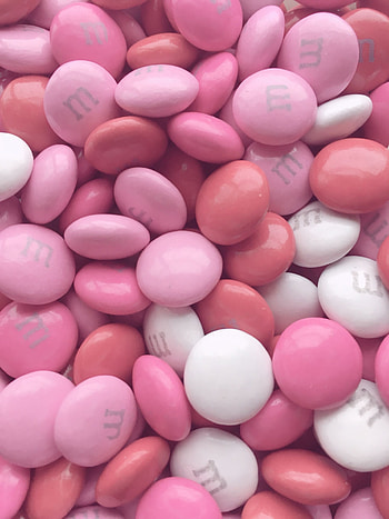 Valentine's M&M's, Baby pink aesthetic, Pastel pink elegance, Sweet romance HD phone wallpaper