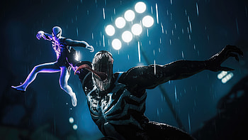 Spider Man 2 Face Off, spiderman-2, spider-man-2, venom, superheroes, ps5-games, ps-games, 2023-games, games, artwork, artist, digital-art HD wallpaper