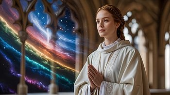 Celestial Cleric — Divine Aurora ( ), Cathedral HD wallpaper