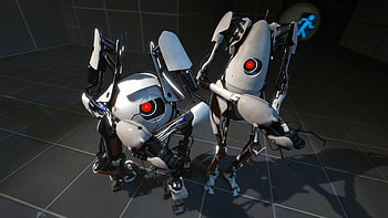 ATLAS and P-body, Portal 2 HD wallpaper