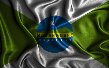 Maranguape flag, , silk wavy flags, brazilian cities, Day of Maranguape, Flag of Maranguape, fabric flags, 3D art, Maranguape, cities of Brazil, Maranguape 3D flag HD wallpaper