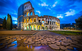Italy, Rome, Colosseum, Morning HD wallpaper