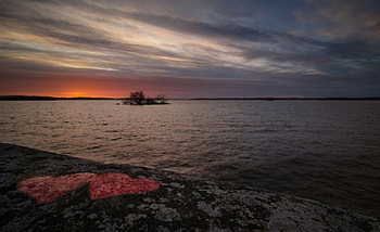 Sweetheart, sea, red, hearts, heart HD wallpaper