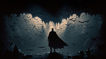 Legendary Batman In Batcave, batman, superheroes, artwork, digital-art, art, ai, artstation HD wallpaper