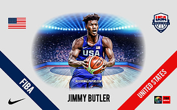 Jimmy Butler, United States national basketball team, American Basketball Player, NBA, portrait, USA, basketball HD wallpaper