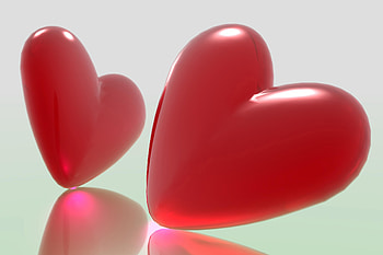 Heart, abstract, 3d, red HD wallpaper