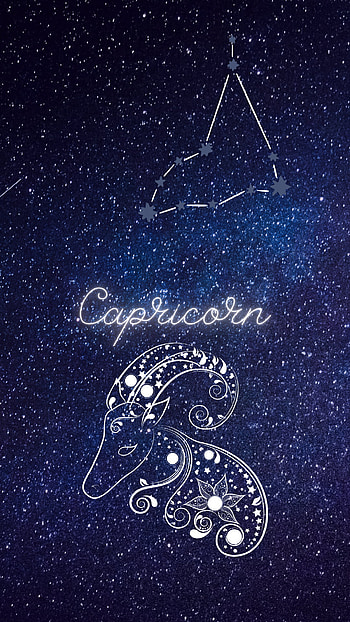 Capricorn, art, midnight HD phone wallpaper