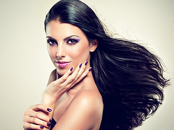 Pretty face, makeup, model, brunette, face, woman HD wallpaper