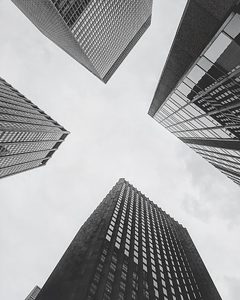 Cities, Building, Bw, Chb, Bottom View HD phone wallpaper