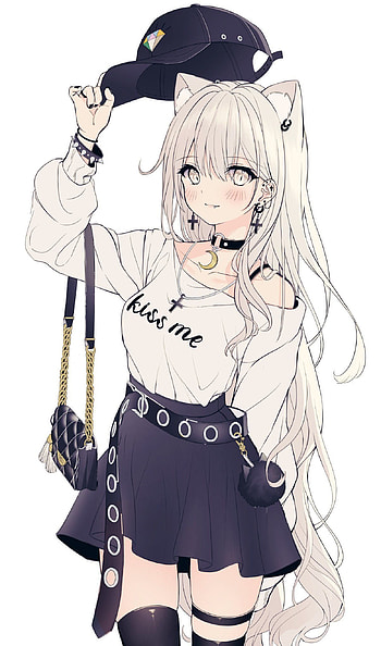Emo Rockstar Anime Girl, Cute Emo Anime Girl HD phone wallpaper