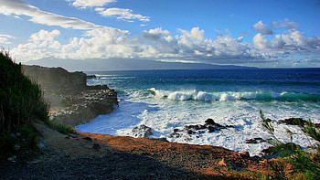 Nature, Sea, Clouds, Shore, Bank, Surf, Wave HD wallpaper