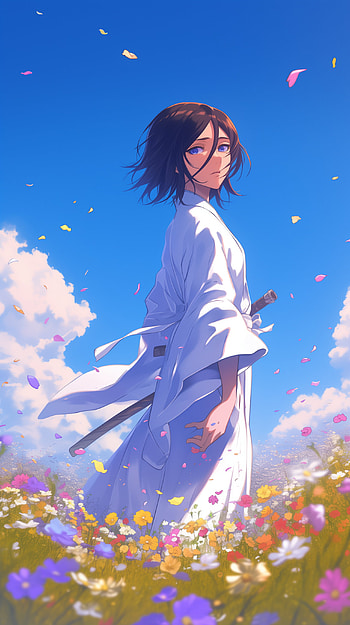 Rukia's Spring Blossom - Bleach , Anime, Bleach, Rukia Kuchiki HD phone wallpaper