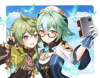 Sucrose & Collei, Collei (Genshin Impact), Sucrose (Genshin Impact), video game, Genshin Impact HD wallpaper