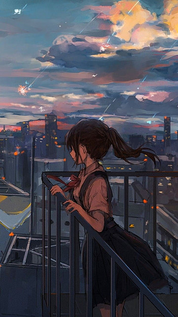 Anime Art walpapper, cloud, sky HD phone wallpaper