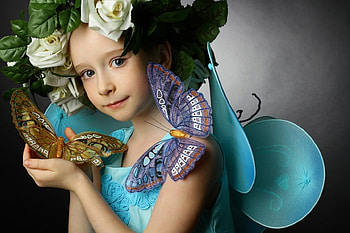 blue, girl, abstract, graphy HD wallpaper