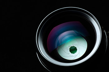 Miscellanea, Miscellaneous, Black Background, Lens, Optics, Gate, Shutter HD wallpaper