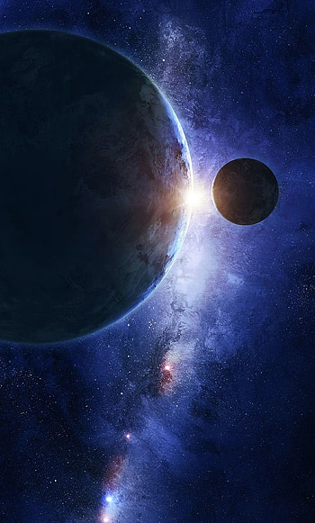 Planets, Universe, Galaxy, Planet, Satellite HD phone wallpaper