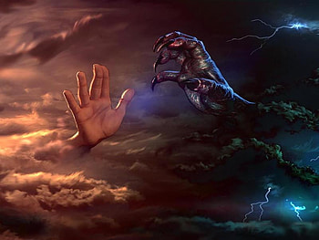 good and evil, abstract, fantasy HD wallpaper