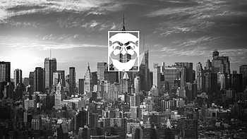Mr Robot Logo, mr-robot, tv-shows, black-and-white, monochrome HD wallpaper