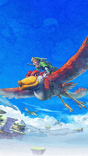 Skyward Sword artwork, Gaming marvel, Heroic legend, Visual wonder HD phone wallpaper