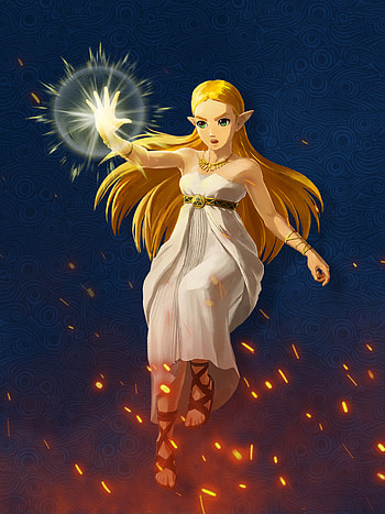 Hyrule Warriors: Age of Calamity, Zelda version, Cat with monocle, Artwork HD phone wallpaper