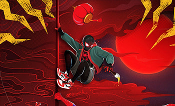 Miles Morales, movie, artwork, Spider-man, 2019 HD wallpaper