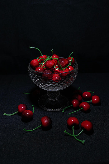 Fruits, Sweet Cherry, Food, Cherry, Drops, Wet, Berry HD phone wallpaper
