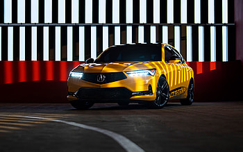 2021, Acura Integra Concept, , front view, exterior, new yellow Integra, japanese cars, Acura HD wallpaper