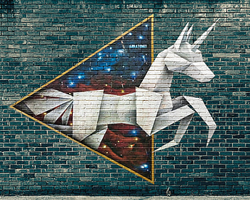 Art, Graffiti, Street Art, Brick Wall, Origami HD wallpaper