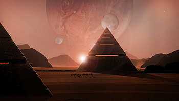 Ghomaras Desert , desert, artist, artwork, digital-art, deviantart HD wallpaper