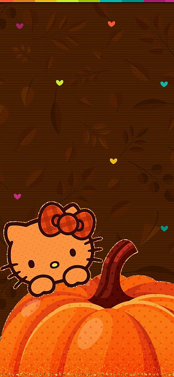 Hello kitty, orange, art HD phone wallpaper
