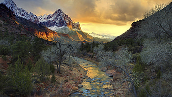 Landscape, Rivers, Mountains HD wallpaper