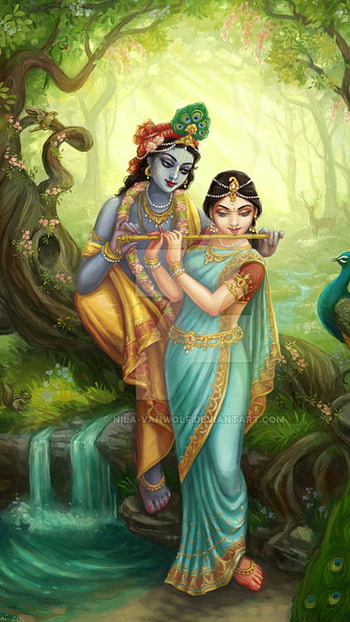 Radha Krishna, Radha Krishna Love, Painting HD phone wallpaper