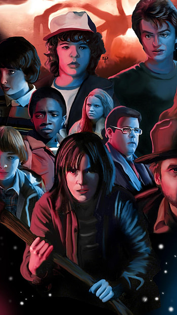 Stranger Things 4, Friends Group, Background HD phone wallpaper
