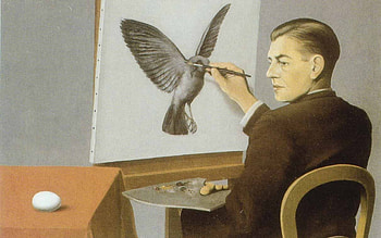 Clairvoyance, Magritte HD wallpaper