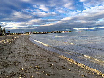 Elwood Beach Melbourne, Sand, Australia, clouds, Beach, Water, Sun HD wallpaper