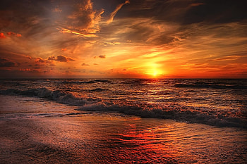 •ღ✿ღ•, view, nature, sunset, beach HD wallpaper
