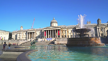 Trafalgar Square, London attraction, Historical significance, Captivating video footage HD wallpaper