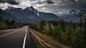 Road To Mountains, road, mountains, nature, clouds HD wallpaper